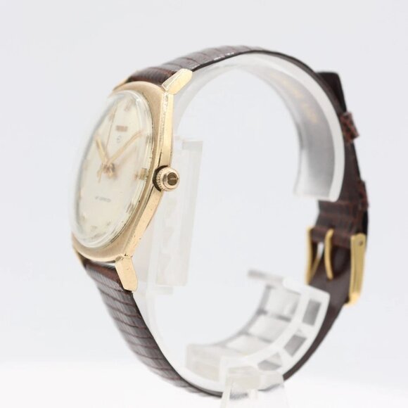 Vintage Elgin Waterproof Men's Mechanical Wristwatch Swiss Made 10k RGP - Picture 5 of 5